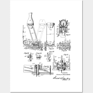 Automatic Bowling Mechanism Vintage Patent Hand Drawing Posters and Art